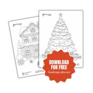 Download our Christmas colouring pages landscape plus